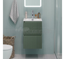 Тумба с раковиной BelBagno Uno-mini 40 подвесная, 2 ящика, матовая еловая