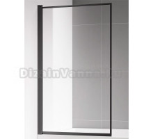 Шторка на ванну AQUAme 900*1400мм, толщина стекла 6мм, цвет профиля матовый черный. Левая