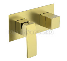 Встраиваемый смеситель для душа и ванны Raglo R01.273.03 С ВНУТРЕННЕЙ ЧАСТЬЮ, золотой сатин