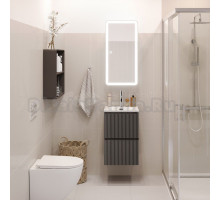 Мебель для ванной комнаты BelBagno Uno-mini 40 подвесная, 2 ящика, матовая темно-серая