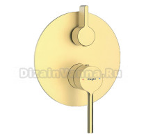 Встраиваемый смеситель для душа и ванны Raglo R20.272.03 С ВНУТРЕННЕЙ ЧАСТЬЮ, золотой сатин