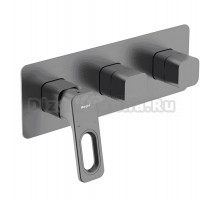 Встраиваемый смеситель для душа и ванны Raglo R51.274.09 С ВНУТРЕННЕЙ ЧАСТЬЮ, графит