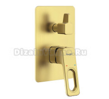 Встраиваемый смеситель для душа и ванны Raglo R51.273.03 С ВНУТРЕННЕЙ ЧАСТЬЮ, золотой сатин