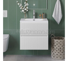 Тумба с раковиной BelBagno Uno-mini 70 подвесная, 2 ящика, bianco opaco