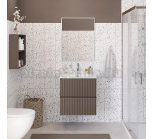 Мебель для ванной комнаты BelBagno Uno-mini 70 подвесная, 2 ящика, матовая бежевая