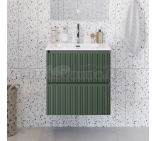 Тумба с раковиной BelBagno Uno-mini 70 подвесная, 2 ящика, матовая еловая