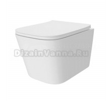 Унитаз подвесной Teymi Helmi Pro T40307 безободковый, с микролифтом, глянцевый белый