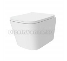 Унитаз подвесной Teymi Helmi Vortex T40310 безободковый, с микролифтом, глянцевый белый