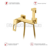 Гигиенический душ Raglo R51.51.03 со смесителем, золотой сатин