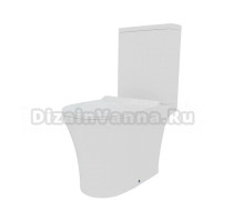 Унитаз-компакт напольный Teymi Ritta Pro Vortex безободковый, с микролифтом, глянцевый белый