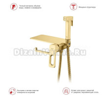 Гигиенический душ Raglo R51.55.03 со смесителем, золотой сатин