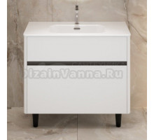 Тумба с раковиной 1MarKa Mona 100 напольная, белая