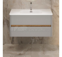 Тумба с раковиной 1MarKa Mona 100 подвесная, агатовый серый