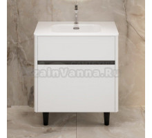 Тумба с раковиной 1MarKa Mona 80 напольная, белая