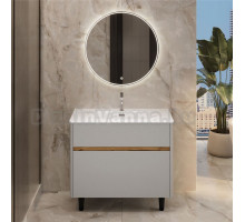 Мебель для ванной комнаты 1MarKa Mona 100 напольная, агатовый серый