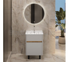 Мебель для ванной комнаты 1MarKa Mona 60 напольная, агатовый серый