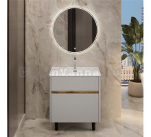 Мебель для ванной комнаты 1MarKa Mona 80 напольная, агатовый серый