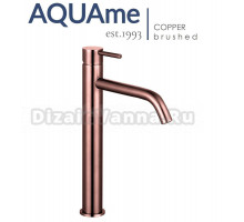 Смеситель для раковины AQUAme Siena шлифованная медь AQM6214BC