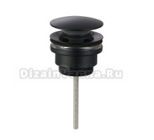 Донный клапан для раковины AQUAme AQM7003MB с переливом, матовый черный