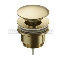 Донный клапан для раковины AQUAme AQM7003GM с переливом, темно-серый