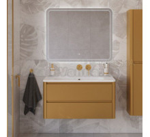 Мебель для ванной комнаты Cezares Relax 100 подвесная, 2 ящика, брашированное золото