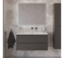 Мебель для ванной комнаты Cezares Relax 100 подвесная, 2 ящика, оружейная сталь