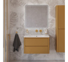 Мебель для ванной комнаты Cezares Relax 80 подвесная, 2 ящика, брашированное золото