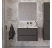 Мебель для ванной комнаты Cezares Relax 80 подвесная, 2 ящика, оружейная сталь
