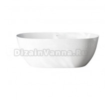 Акриловая ванна Teymi Lina T130203 170x75 см, отдельностоящая, белая, овальная, на ножках, со сливом-переливом, с донным клапаном