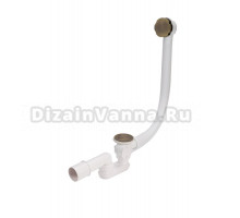 Слив-перелив для ванны VEGA V55R 120BR Э МК 45 мм, полуавтомат, бронза, с сифоном