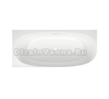 Акриловая ванна Wellsee Belle Spa 2.0 170x75 см, угловая, левая, пристенная, белая, асимметричная, на ножках