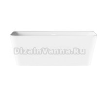Акриловая ванна Wellsee Bromance 231601000 170x80 см, пристенная, белая, на ножках
