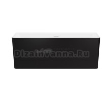 Акриловая ванна Wellsee Pure BY Wellsee 230703000 165x75 см, отдельностоящая, матовая черная, глянцевая белая