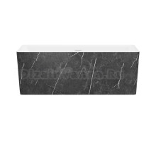 Акриловая ванна Wellsee Pure BY Wellsee 230704000 165x75 см, отдельностоящая, матовый черный мрамор, глянцевая белая