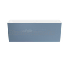 Акриловая ванна Wellsee Pure BY Wellsee 230708000 165x75 см, отдельностоящая, матовая светло-синяя, глянцевая белая