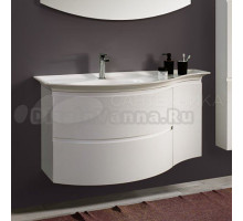 Тумба под раковину без столешницы Belux Версаль 111 L подвесная, белая глянцевая