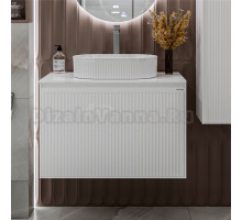 Тумба под раковину без столешницы Grossman Кристалл 80 подвесная, белый глянец