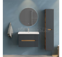 Мебель для ванной комнаты Onika Айленд 70 подвесная, графит, дуб крафт золотой