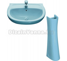 Раковина Santeri Версия 1.3111.5.S06.11B.0 57 голубая, с пьедесталом
