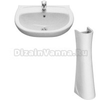 Раковина Santeri Версия 1.3111.5.S01.11B.0 57 крап на белом, с пьедесталом