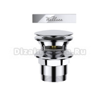 Слив-перелив для ванны Wellsee Useful Extras 231916000 55 мм, клик-клак, глянцевый хром, с сифоном