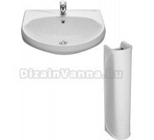 Раковина Santeri Вест 1.3111.8.S01.11B.0 58 крап на белом, с пьедесталом