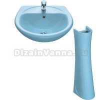 Раковина Santeri Соната 1.3111.2.S06.11B.0 54 голубая, с пьедесталом