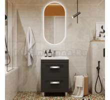 Мебель для ванной комнаты Velvex Orlando 60 напольная, 2 ящика, графит