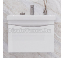 Тумба под раковину без столешницы Velvex Vizo 60 подвесная, глянцевая белая