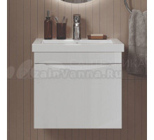 Тумба под раковину без столешницы Velvex Vizo 50 подвесная, глянцевая белая