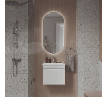 Мебель для ванной комнаты Velvex Vizo 50 подвесная, глянцевая белая