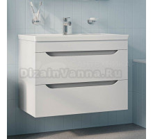 Тумба с раковиной IDDIS Sky 80 подвесная, белая