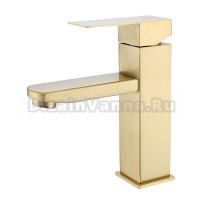 Смеситель для раковины ProHanss P30.10.03 золотой сатин