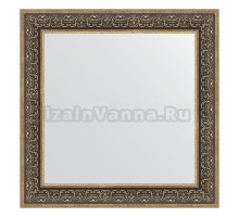 Зеркало Evoform Definite BY 3256 83х83 вензель серебряный, в багетной раме